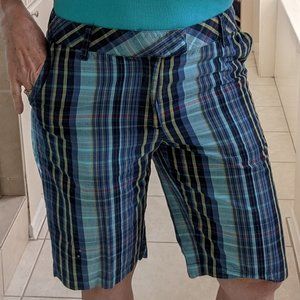 Sag Harbor Blue Plaid Bermuda Shorts – Women’s Sz 12